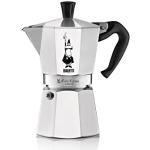 Grijze Gegoten Aluminium Bialetti Moka Express Espressomachines met motief van Koffie in de Sale 
