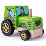 Houten Bigjigs Toys Werkvoertuigen Stapelblokken voor Babies 