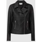 Zwarte Polyester Vila Biker jackets  in maat M asymmetrische voor Dames 