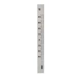 Binnen/buiten thermometers grijs van aluminium 37 cm