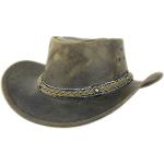 Klassieke Kaki Nubuck Cowboyhoeden  in maat S met motief van Australie voor Heren 