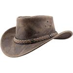 Klassieke Donkergrijze Nubuck Cowboyhoeden  in maat XS voor Heren 