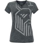 Black Premium by EMP Vrouwen Grijs T-shirt met Vikinghoofd M