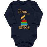 Blauer-Storch Baby Body in verschillende kleuren Lord Of The Rings Lord Of The Rings Lord of the Rings spreuk voor geboorte of verjaardag voor kleine kinderen, lange mouwen, biologisch, donkerblauw,