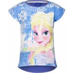 Blauwe Frozen Elsa Kinder T-shirts  in maat 128 voor Meisjes 