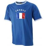 Blauw t-shirt met Frankrijk print