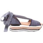 Casual Blauwe Hogan Gingham Platte sandalen  voor de Zomer  in maat 36 in de Sale voor Dames 
