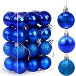 Blauwe Kunststof Reed's Kerstballen 