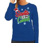 Blauwe Polyester Sweatshirts  voor een Kerstmis voor Dames 