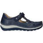 Blauwe Wolky Platte sandalen  in maat 37 met Klittenbandsluitingen voor Dames 