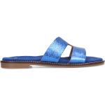 Blauwe Metallic Platte sandalen  voor de Zomer  in 38 in de Sale voor Dames 