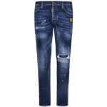 Blauwe Elasthan Stretch DSQUARED2 Slimfit jeans  in maat XXL in de Sale voor Heren 