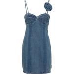 Casual Blauwe Polyester Rotate Mini jurken Hartvormige hals  in maat S met Spaghetti straps Kort in de Sale voor Dames 
