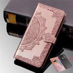 Paarse Siliconen Schokbestendig Bloemen Huawei Y6 hoesjes type: Wallet Case met motief van Mandala Sustainable 