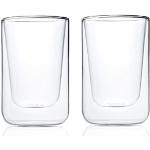 blomus - NERO - Set van 2 cappuccino glazen van glas, 250 ml inhoud, dubbelwandig thermoglas, vrij zwevend / zwevend effect, vaatwasmachinebestendig (H / B / D: 11,5 x 7,5 x 7,5 cm, glas, 63654)