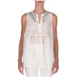 Witte Polyester Ermanno Scervino Mouwloze blouses  voor de Lente  in maat M in de Sale voor Dames 