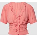 Roze Polyester Guess Blouses met V-hals  in maat S in de Sale voor Dames 