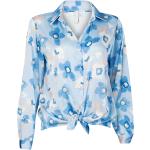 Lichtblauwe Polyester Damesblouses  in maat XL 