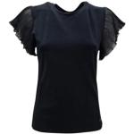 Zwarte Liu Jo Ademende T-shirts  in maat S in de Sale voor Dames 