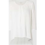 Witte Chiffon Apricot Damesblouses Ronde hals  in maat S 