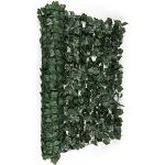 blumfeldt Fency Dark Ivy - privacybescherming, windbescherming, geluidsbescherming, 300 x 100 cm, klimopbladeren, hoge opaciteit, geplastificeerd gaas, maaswijdte 6 x 6 cm, donkergroen
