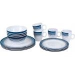 Marine-blauwe Melamine vaatwasserbestendige Ontbijtborden 16 stuks 