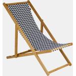 Urban Zwarte Linnen Strandstoelen met motief van Bamboe 
