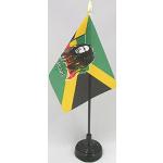 Bob Marley Tafelvlag 15x10 cm - Rasta Jamaica Bureauvlag 15 x 10 cm - gouden speerblad - AZ FLAG