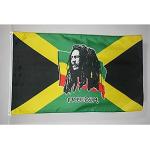 Bob Marley Vlag 150x90 cm - Rasta Jamaica vlaggen 90 x 150 cm - Banner 3x5 ft Licht polyester - AZ FLAG