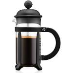 Zwarte Roestvrije Stalen Bodum Cafetieres met motief van Koffie 