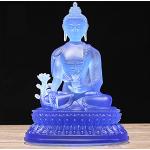 Aziatische Blauwe Standbeelden met motief van Zen 