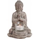 Keramieken Waxinelichthouders met motief van Boeddha 
