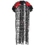 Zwarte Boland Bloemen Damescarnavalssieraden met motief van Dia de los Muertos in de Sale 