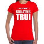 Bolletjes trui / bergtrui t-shirt rood voor dames - Wieler tour / wielerwedstrijd trui shirt rood