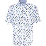 Blauwe All over print Overhemden met print  voor de Zomer  in maat 3XL voor Heren 