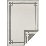 Bougari Plat geweven tapijt voor binnen en buiten, grijs crème, 120x170 cm