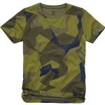Brandit Army T-shirt kinderen leger leger shirt kids BW onderhemd uni & camo, Swedish Camo, 158/164 cm