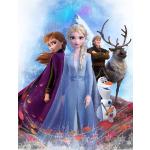 Blauwe Fleece Frozen Elsa Dekens  in 130x170 