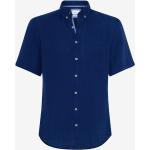 Lichtblauwe Linnen Brax Overhemden   in maat 3XL voor Heren 