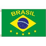 Brazilie vlag met tekst 150 x 90 cm -