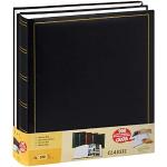 Brepols 2 stuks fotoalbums, traditioneel, jumbo 100 pagina's voor 500 foto's 10 x 15 cm, zwart