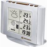 Bresser Weerstation en gietmelder met 4-delig display met weergave van tijd, weertrend, temperatuur, bodemtemperatuur en luchtvochtigheid