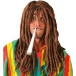 Bruine rastafari heren carnaval / halloween pruik met dreads