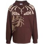 Bruine Tiger-Print Hoodie Sweatshirt Kenzo , Brown , Heren