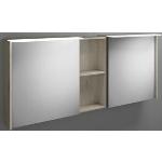 burgbad Badu mirror cabinet with LED top light 150 cm, 2 mirror doors, 1 shelf center SFTY150-F3696-G0196
