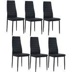 Minimalistische Zwarte IJzeren Gestoffeerde Design stoelen gelakte 6 stuks Sustainable 