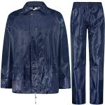 Blauwe Polyester Ademende waterdichte Gestreepte Regenpakken  in maat L Sustainable voor Heren 