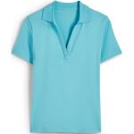 Turquoise Jersey C&A Poloshirts met korte mouw  in maat L voor Dames 