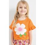 Oranje Polyester C&A Bloemen Kinder T-shirts  in maat 134 met Sequins Bio Sustainable 