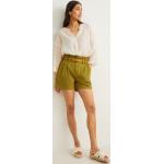 Groene Polyester High waist C&A Geweven High waisted shorts  in maat XL met Riem in de Sale voor Dames 